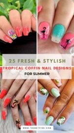 25 Tropical Coffin Nails In Coral And Mint To Get You Ready For Summer 4