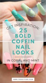 25 Tropical Coffin Nails In Coral And Mint To Get You Ready For Summer 5