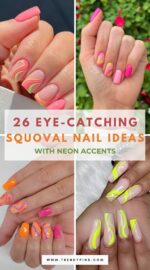 26 Creative Squoval Nails With Neon Swirls For A Bold Summer Manicure 4