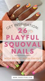26 Creative Squoval Nails With Neon Swirls For A Bold Summer Manicure 5