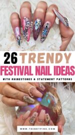 26 Fun Festival Ready Nail Designs With Rhinestones And Bold Patterns 2