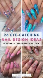 26 Fun Festival Ready Nail Designs With Rhinestones And Bold Patterns 4