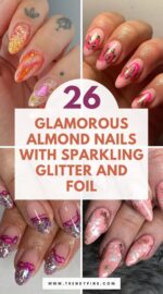 26 Stunning Almond Nails With Glitter And Foil Accents For A Luxe Summer Manicure 3