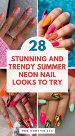 28 Bright And Bold Summer Nail Ideas With Neon Colors For Your Next Beach Day 3