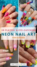 28 Bright And Bold Summer Nail Ideas With Neon Colors For Your Next Beach Day 4