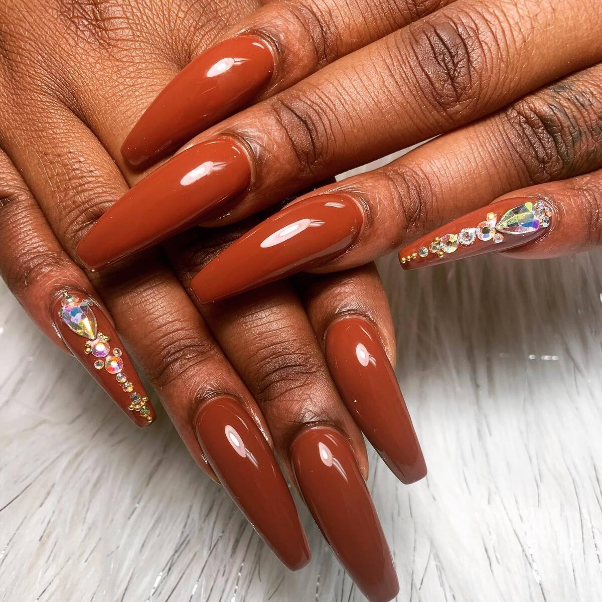 3. Cinnamon Spice with Crystal Accents