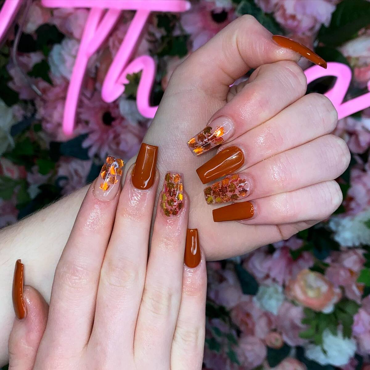11. Copper Leaves and Gloss for a Fall-Ready Glam