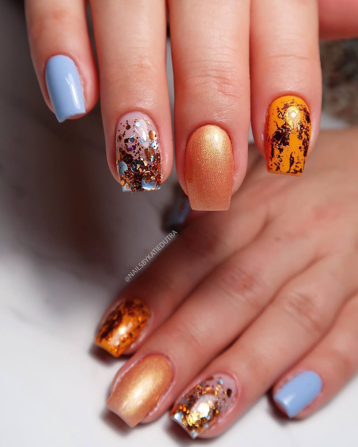31. Autumn Confetti with Sky Blue Twist