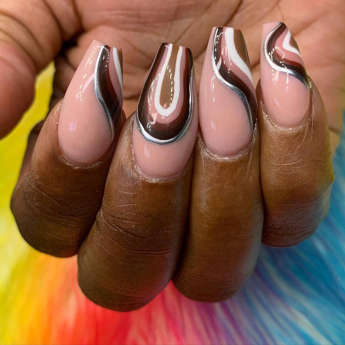 14. Cocoa Swirls in Warm Earthy Tones