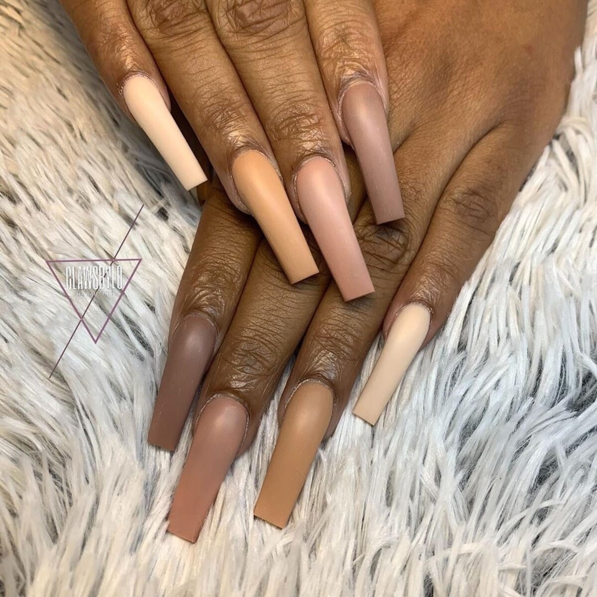 3. Matte Nude Elegance with a Fall Twist
