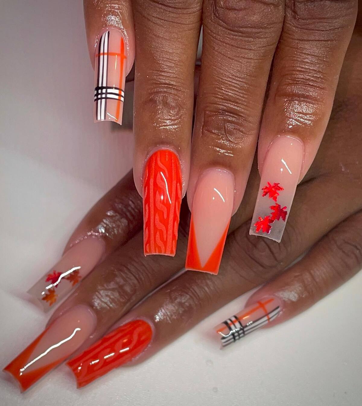 8. Fiery Fall Patterns with Modern Flair