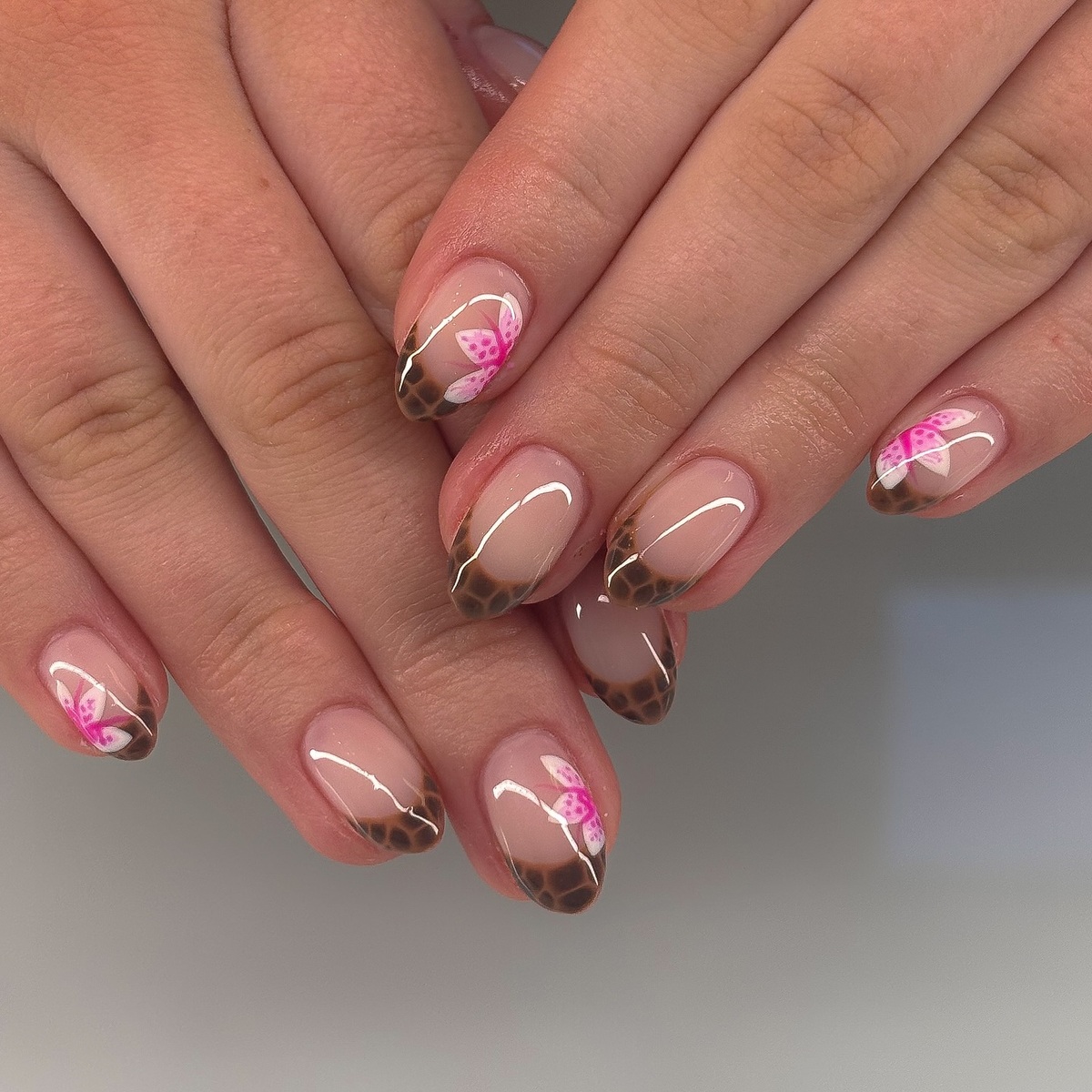 10. Leopard Tips with a Touch of Whimsy