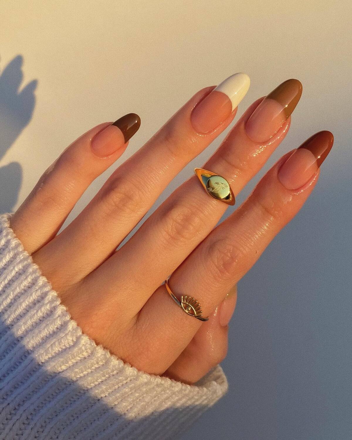 3. Gradient Earth Tones with a Crisp White Accent