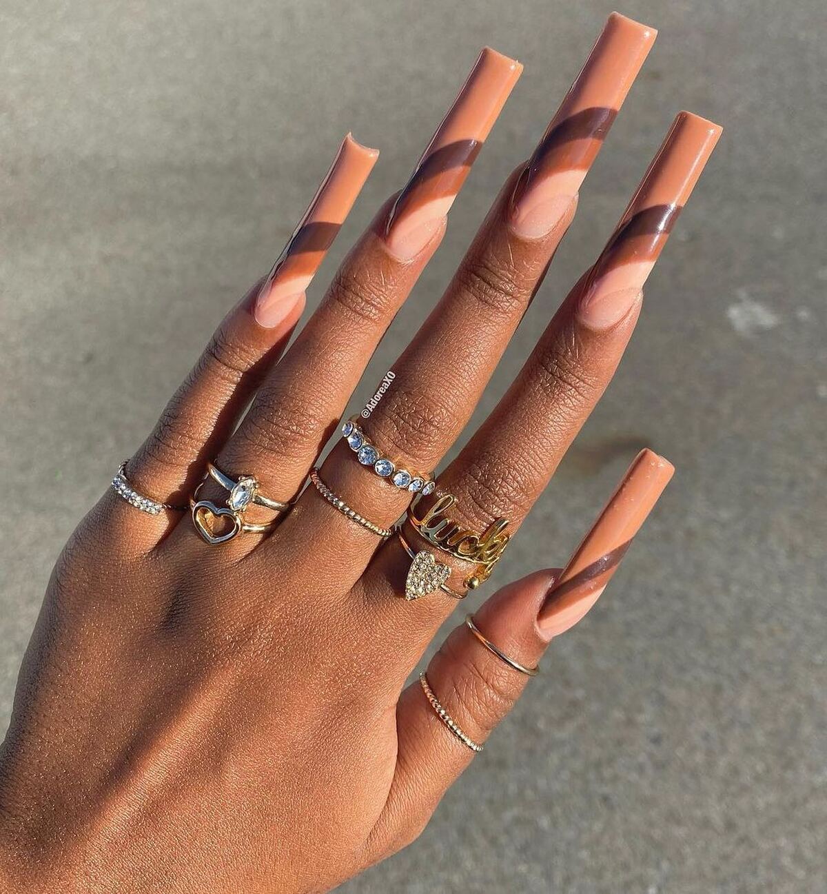 20. Chocolate Swirl Perfection in Burnt Peach