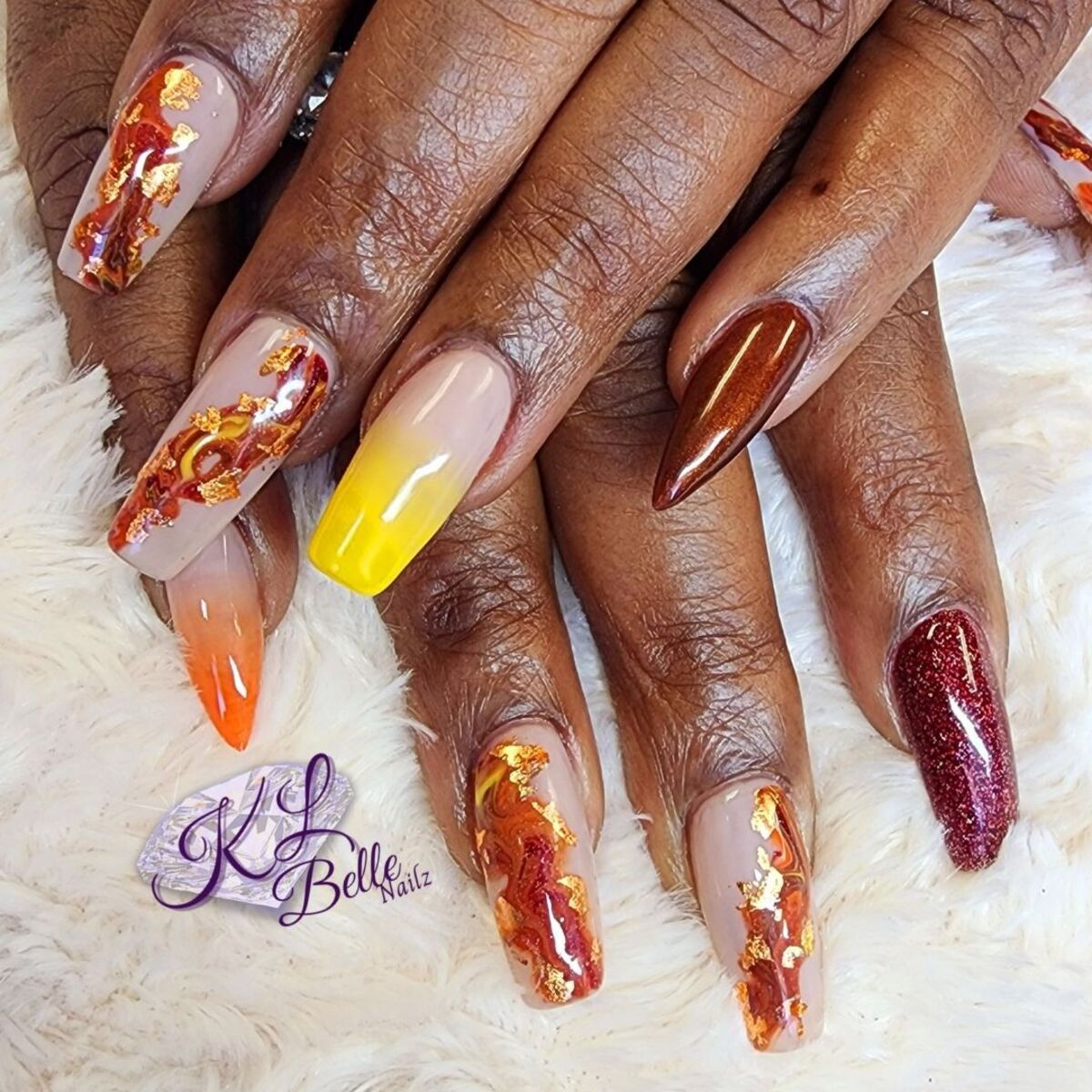 6. Autumn Ombré and Foil Magic