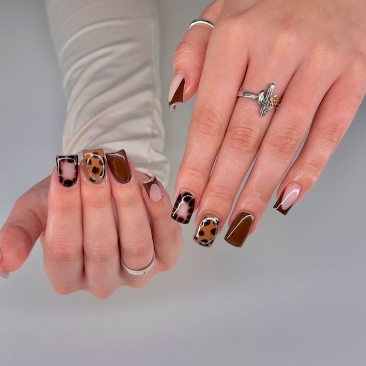 26. Wild Chocolate Tones with Leopard Print