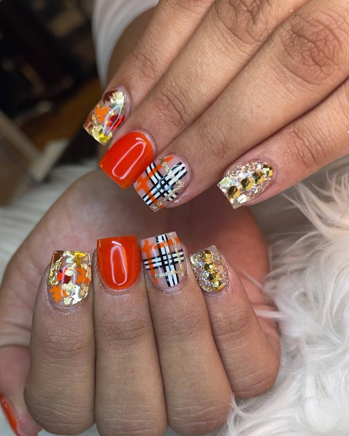 8. Bold Tartan and Autumn Glitz