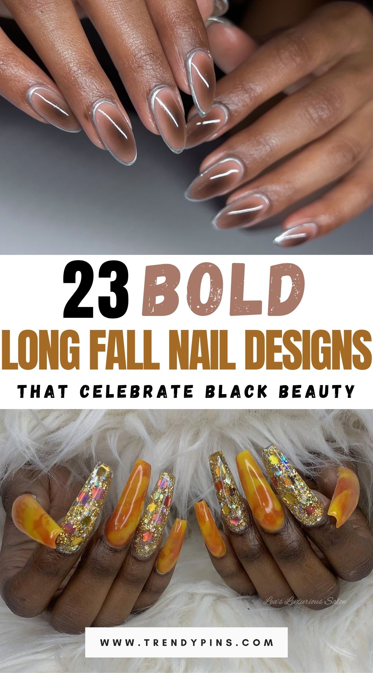 23 Stunning Long Fall Nail Ideas For Black Women To Try Now 2
