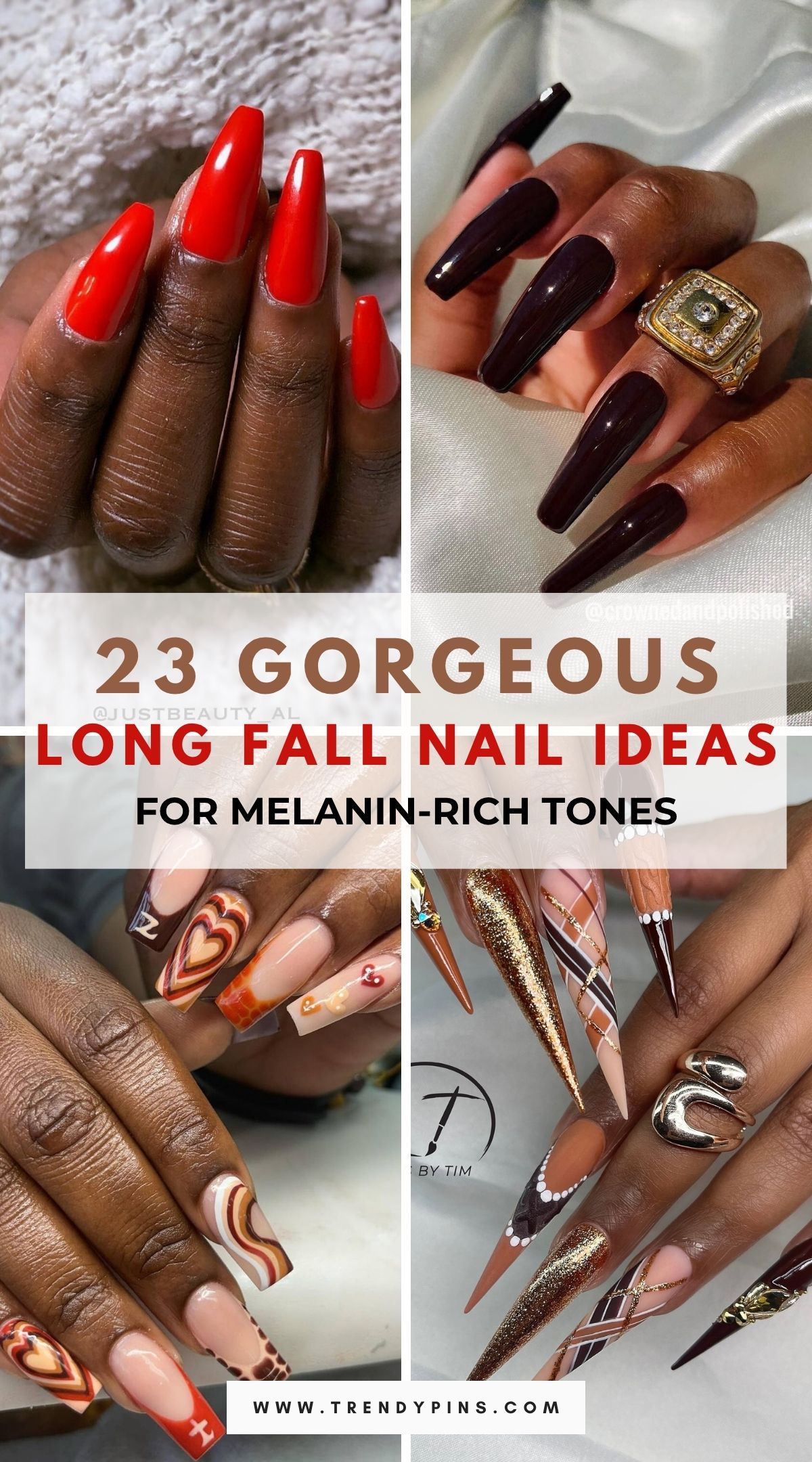 23 Stunning Long Fall Nail Ideas For Black Women To Try Now 4