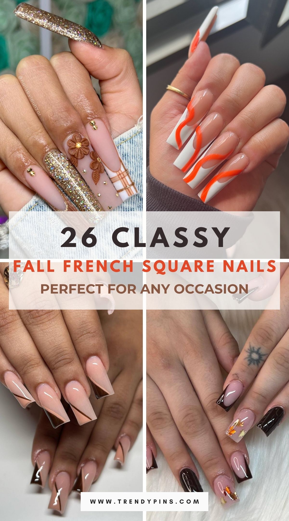 26 Stunning Fall French Square Nails Ideas To Inspire Your Next Manicure 4