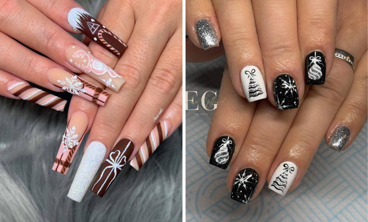 21 Festive Christmas Nail Ideas To Sparkle Up Your Holiday Season