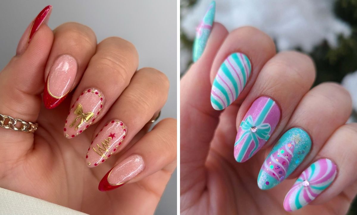 28 Almond Christmas Nails Unleash Your Festive Spirit With These Holiday Looks