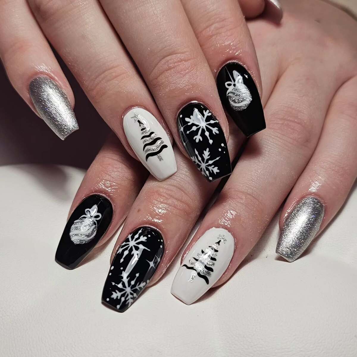 4. Black and White Christmas Elegance