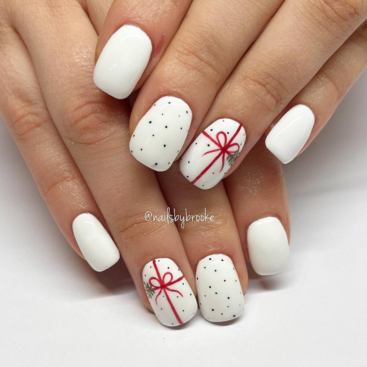 8. Christmas Gift-Inspired Nail Art