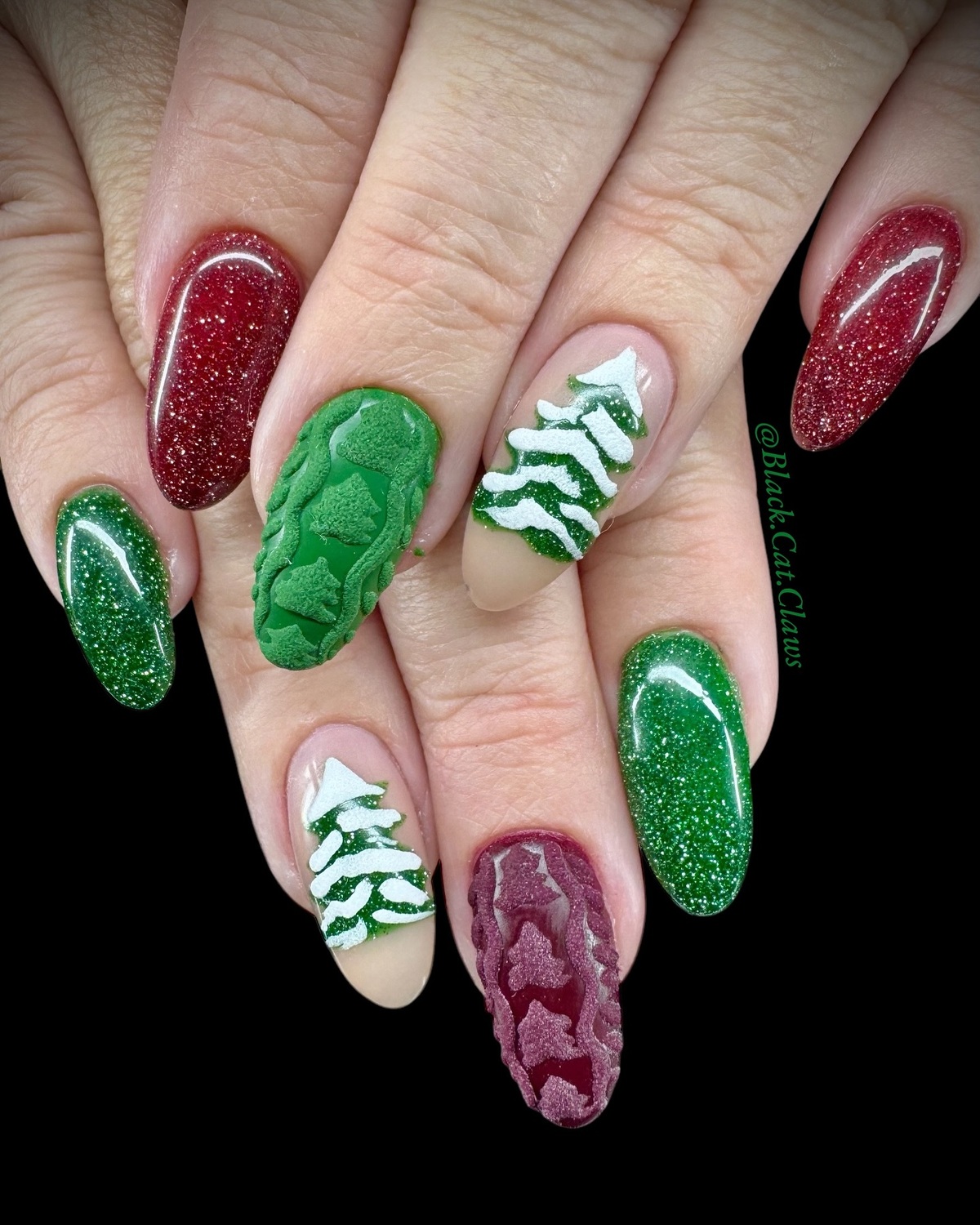 16. Glittery Forest Christmas Trees