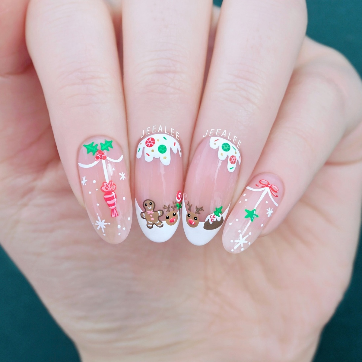 5. Whimsical Christmas Story Nails