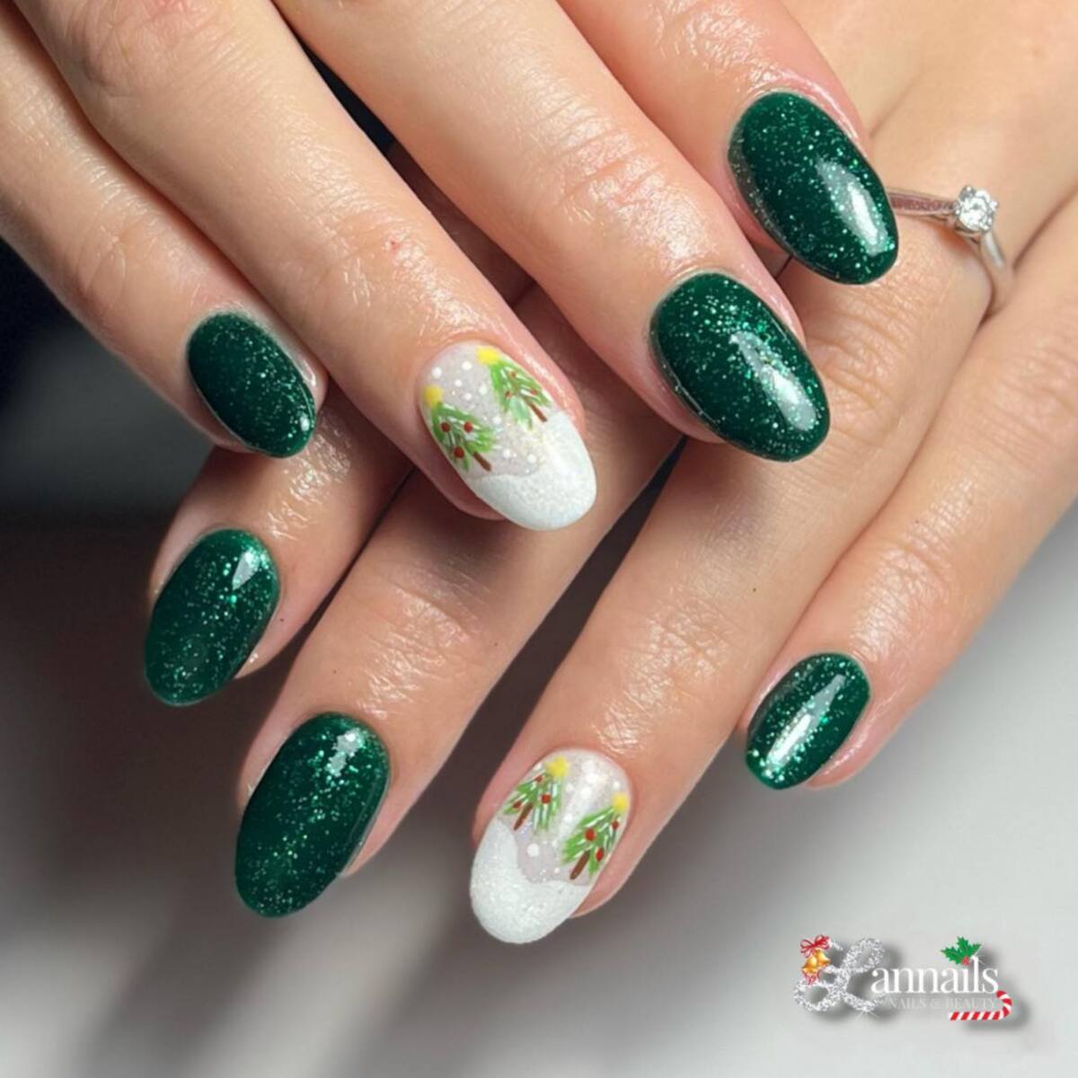 1. Festive Evergreen Sparkle