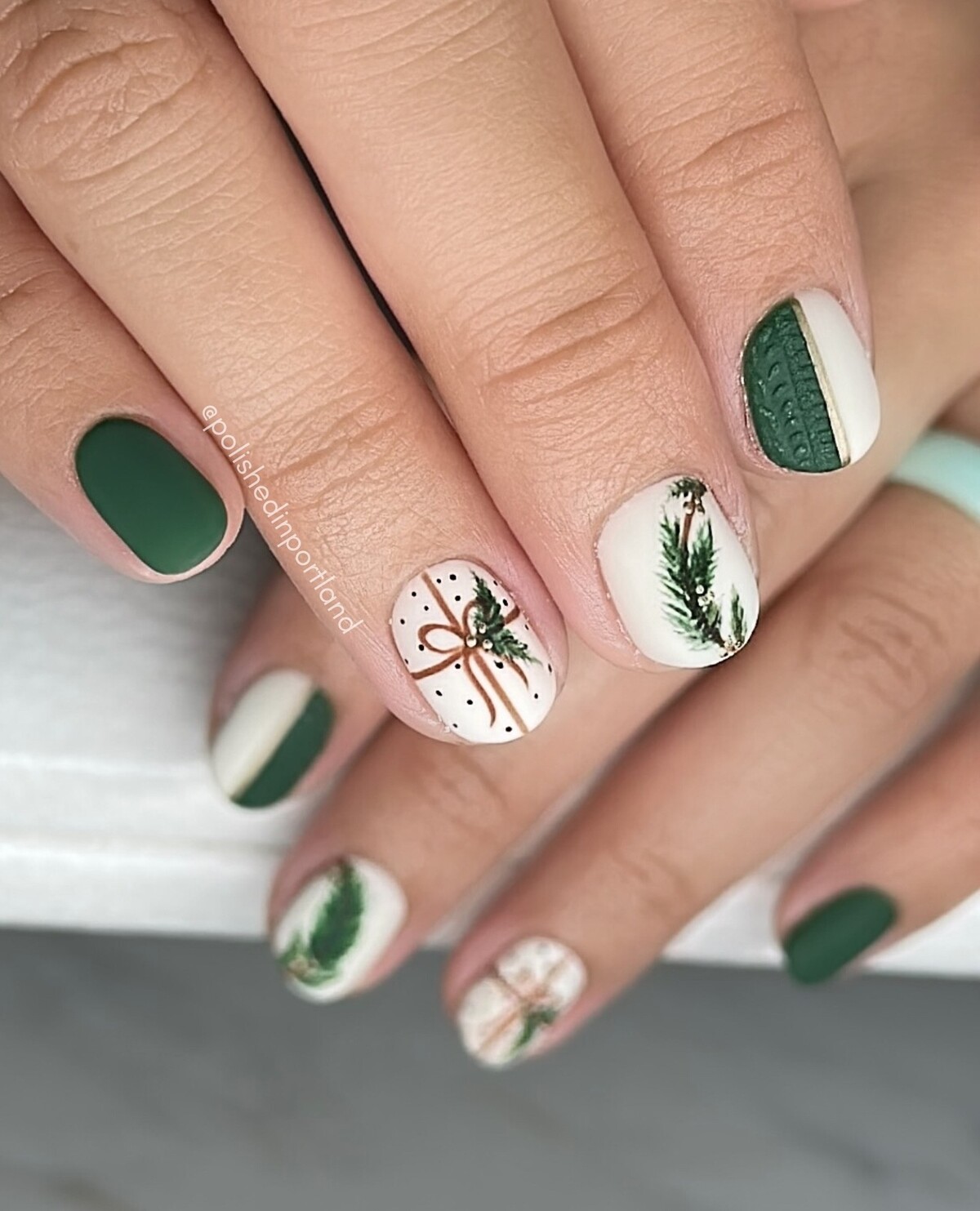 21. Festive Green with Gift-Inspired Details
