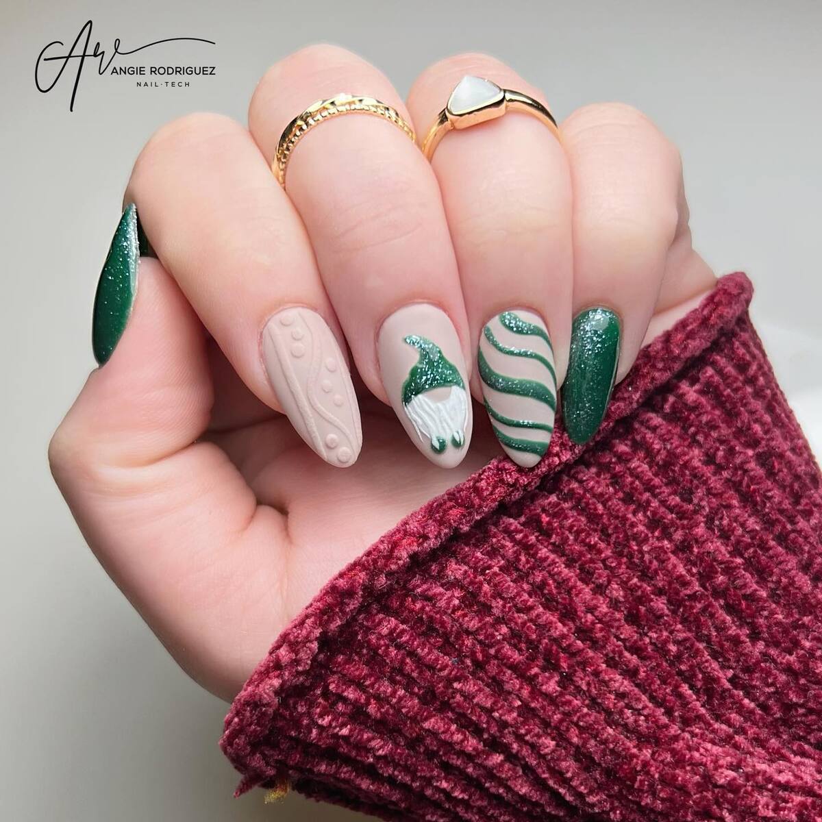 26. Green Christmas Charm with Cozy Details