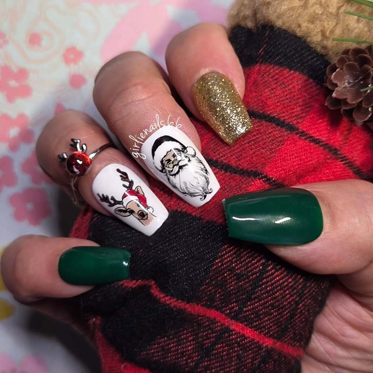 30. Santa and Rudolph Cheer