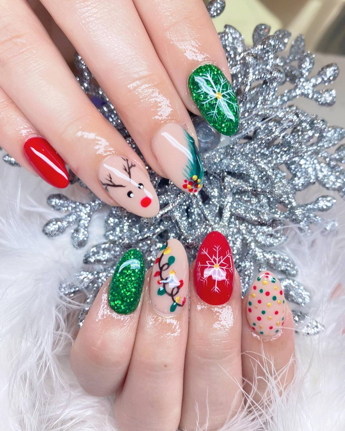 1. Festive Reindeer and Holiday Sparkle