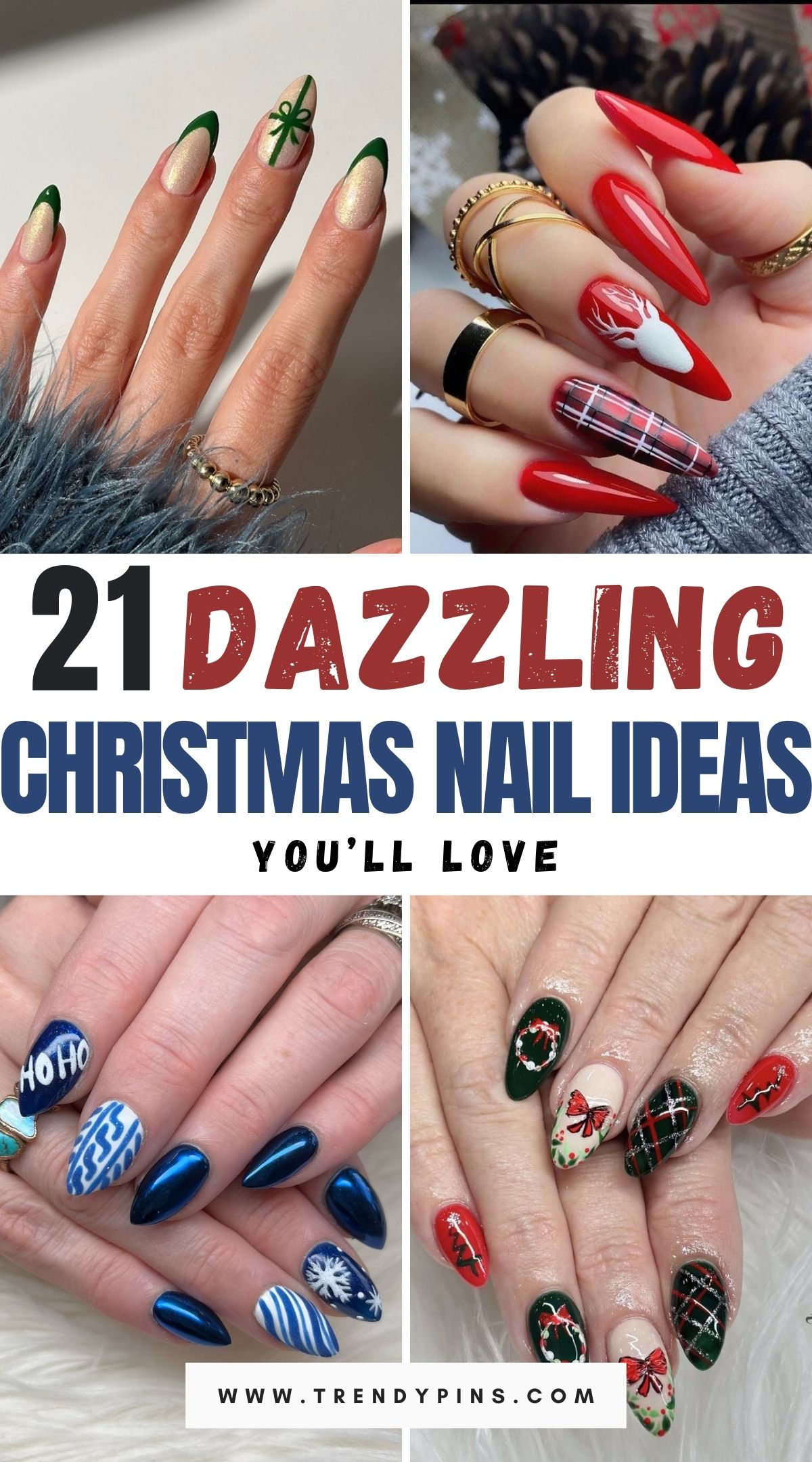 21 Festive Christmas Nail Ideas To Sparkle Up Your Holiday Season 1