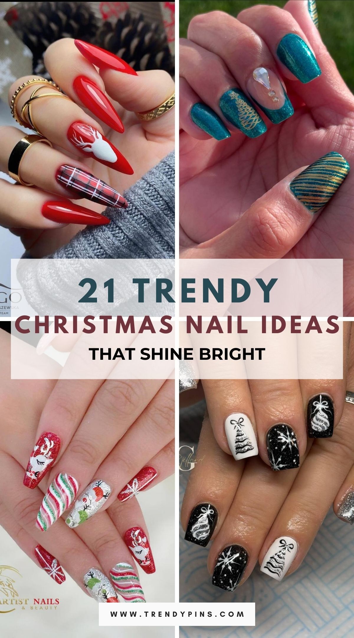 21 Festive Christmas Nail Ideas To Sparkle Up Your Holiday Season 4