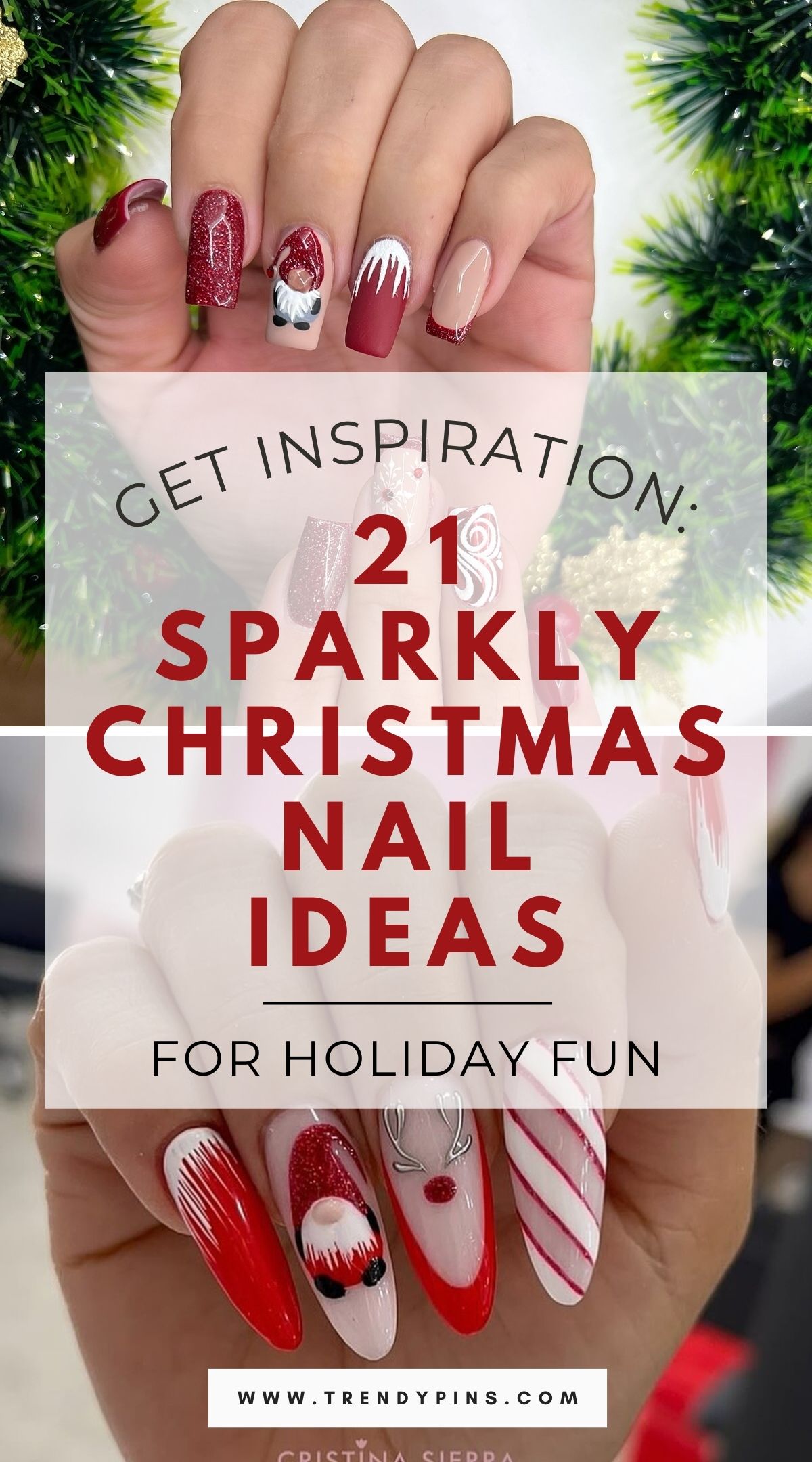 21 Festive Christmas Nail Ideas To Sparkle Up Your Holiday Season 5