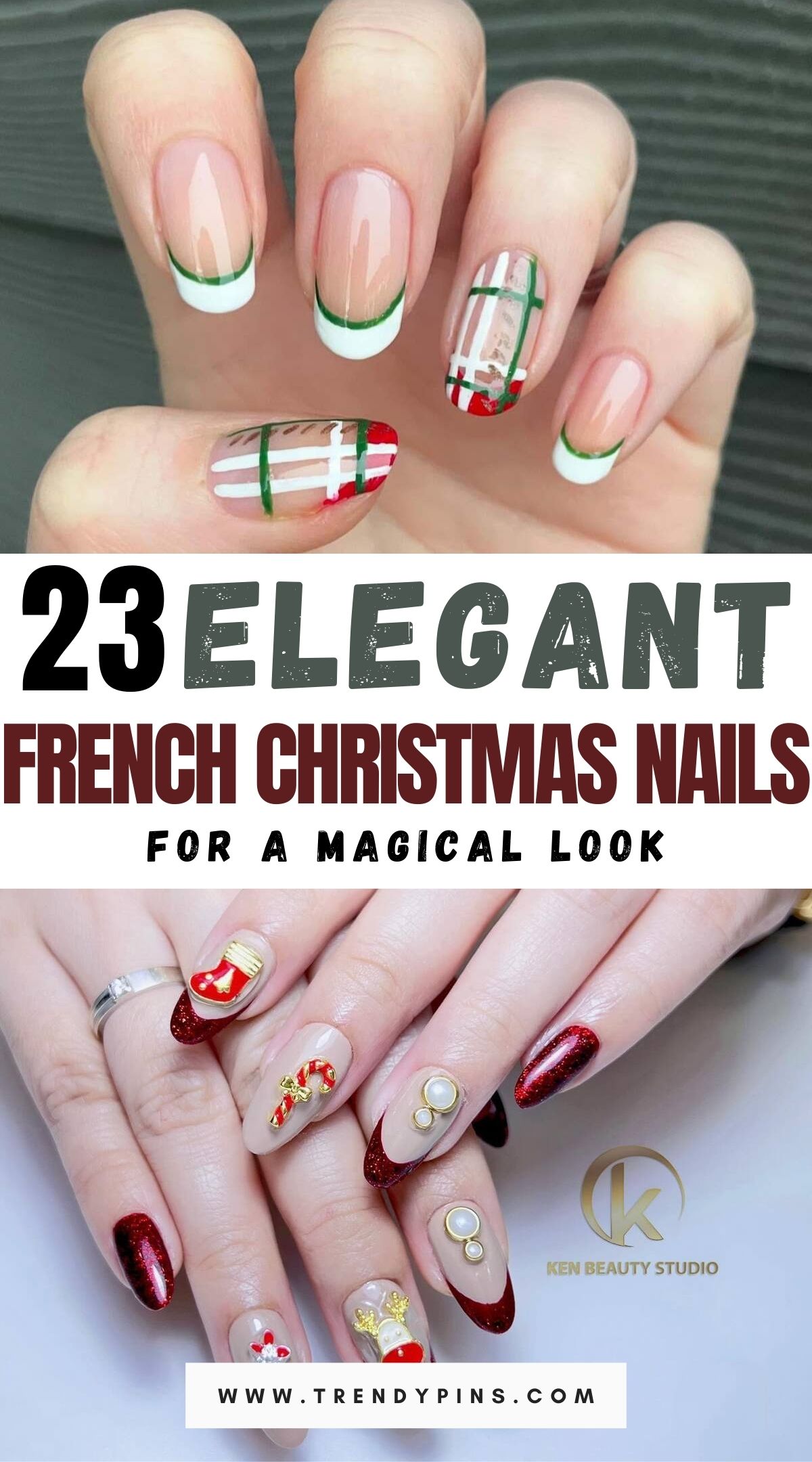 23 Stunning French Christmas Nail Ideas To Sparkle This Festive Season 2