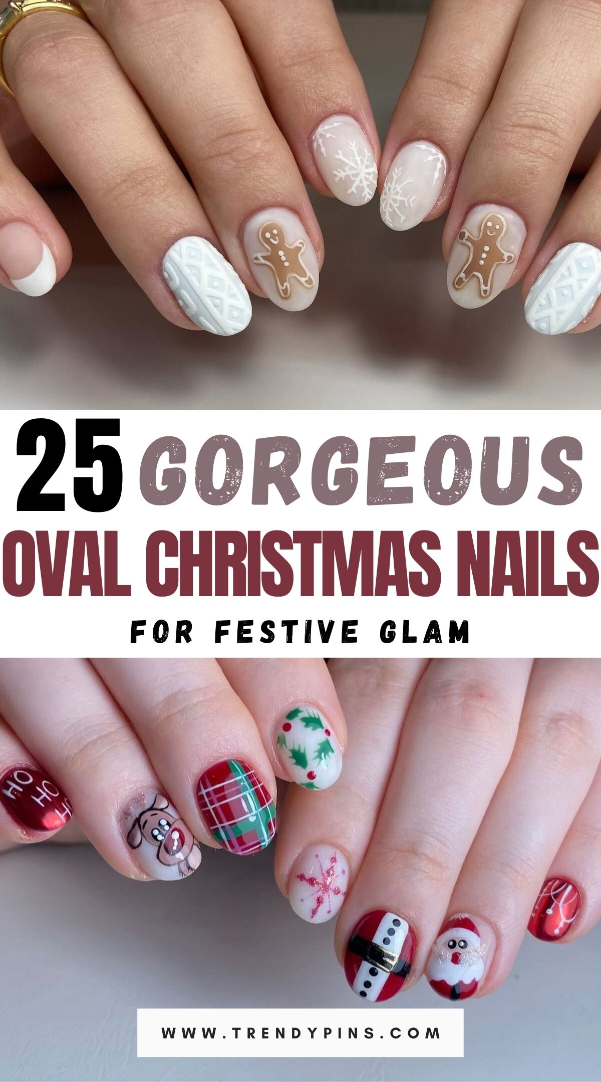 25 Stunning Oval Christmas Nail Ideas To Inspire Your Festive Look 2