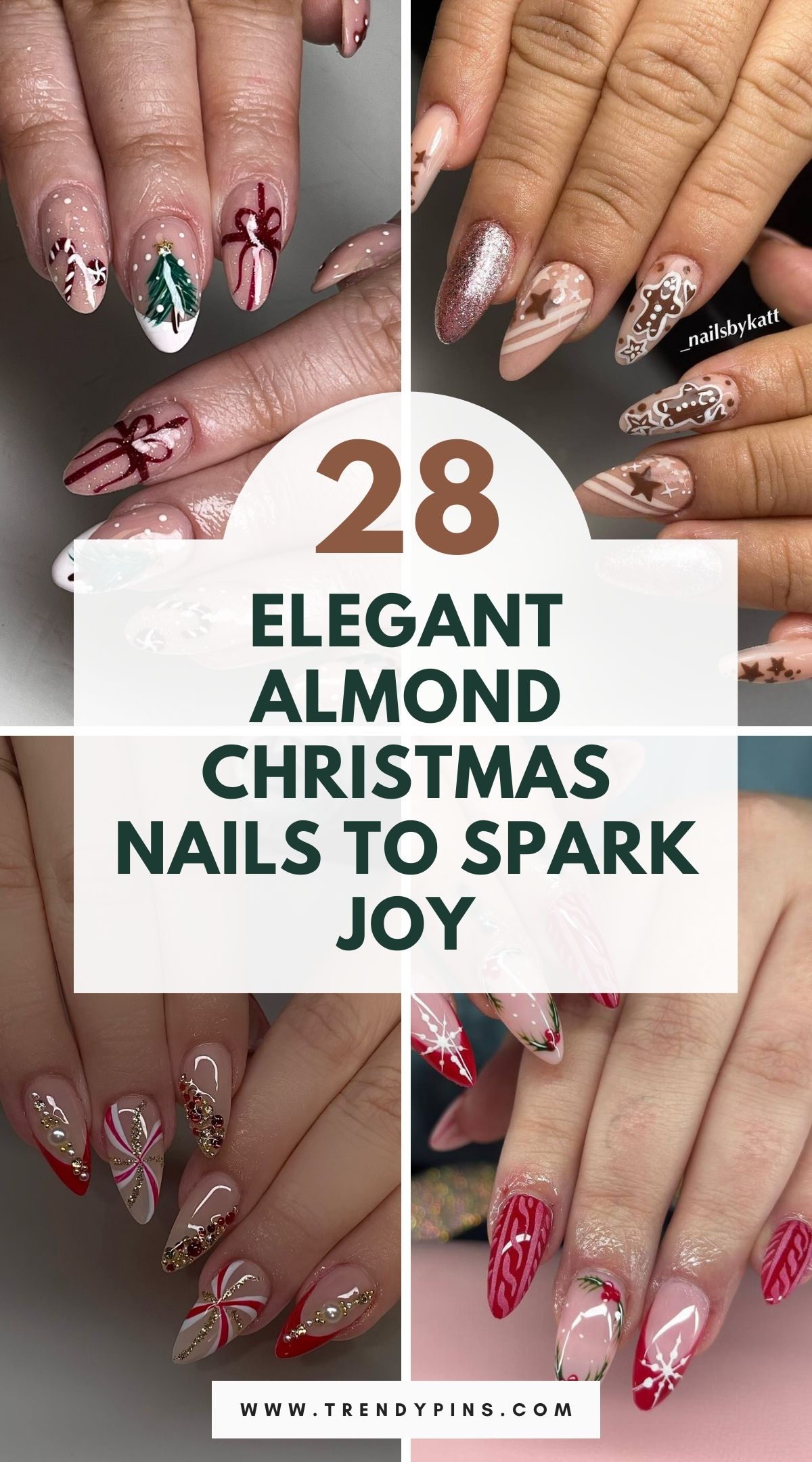 28 Almond Christmas Nails Unleash Your Festive Spirit With These Holiday Looks 3