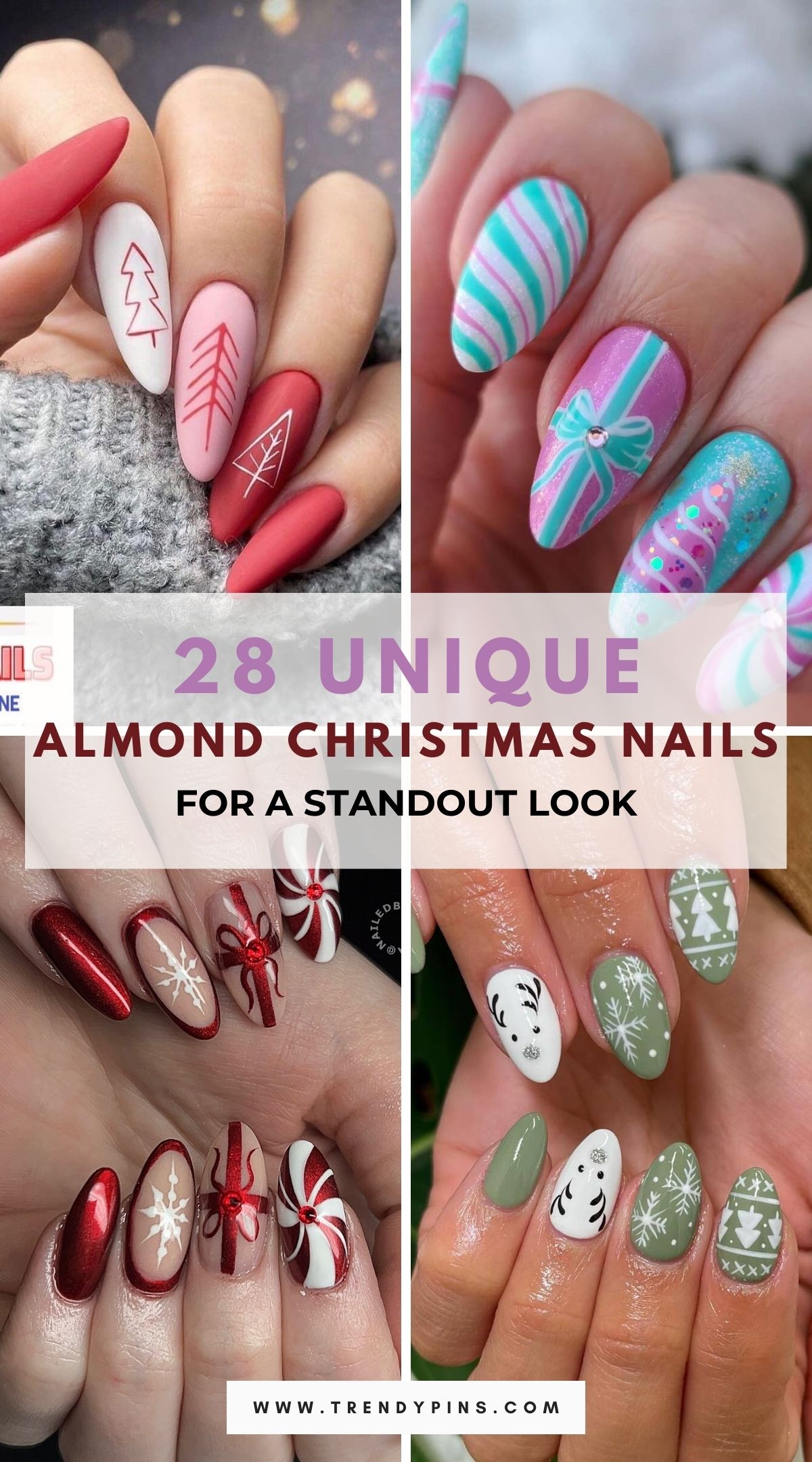 28 Almond Christmas Nails Unleash Your Festive Spirit With These Holiday Looks 4