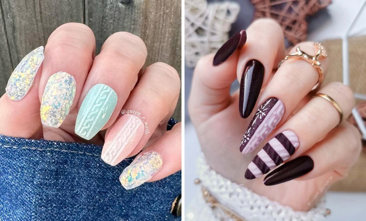 25 Cozy Sweater Inspired Nail Art Designs Perfect For Winter 2025