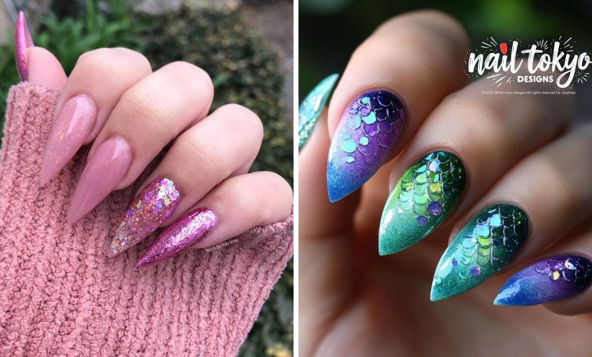 25 Elegant Holiday Party Nails With Glitter And Metallic Accents For A Festive Vibe