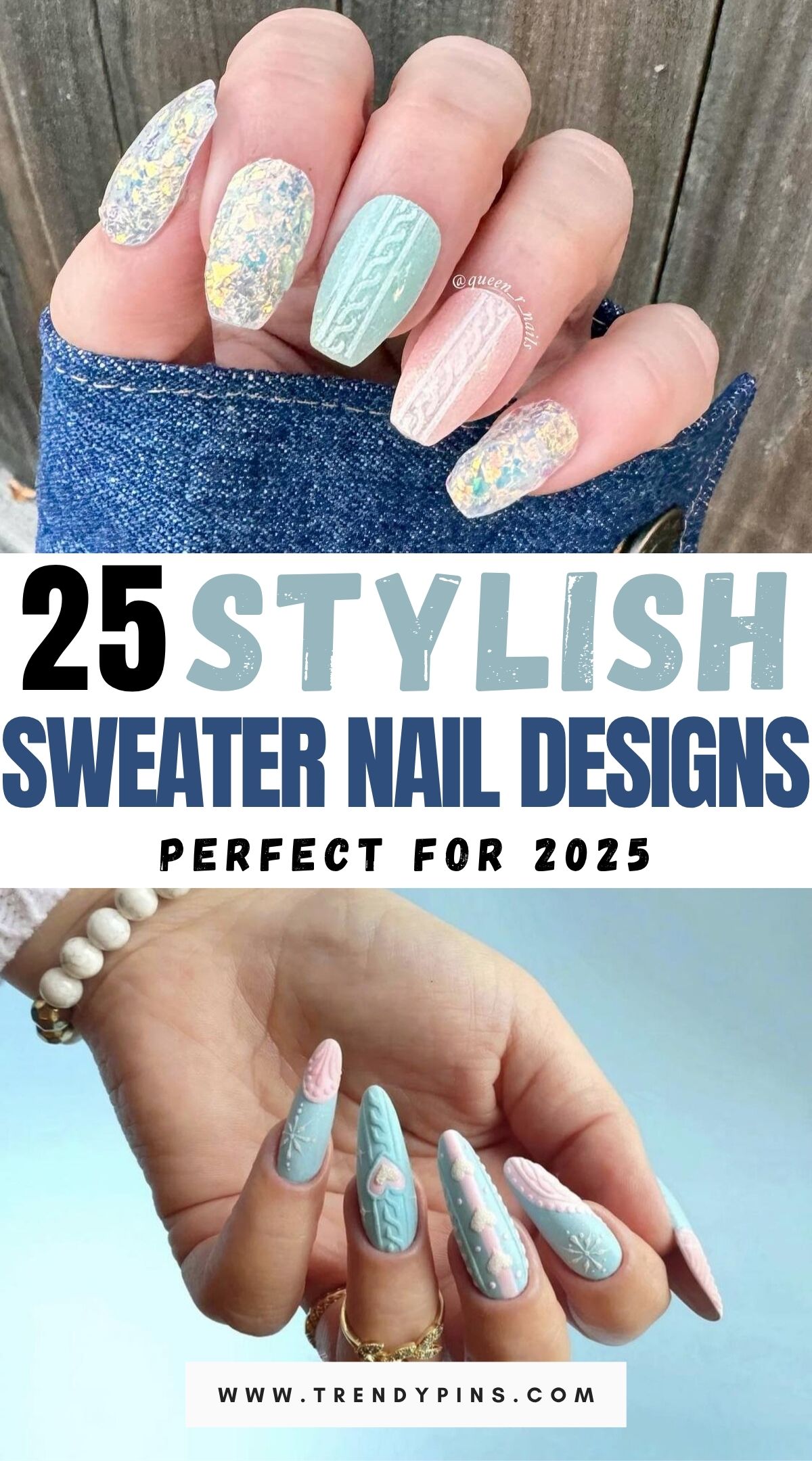 25 Cozy Sweater Inspired Nail Art Designs Perfect For Winter 2025 2