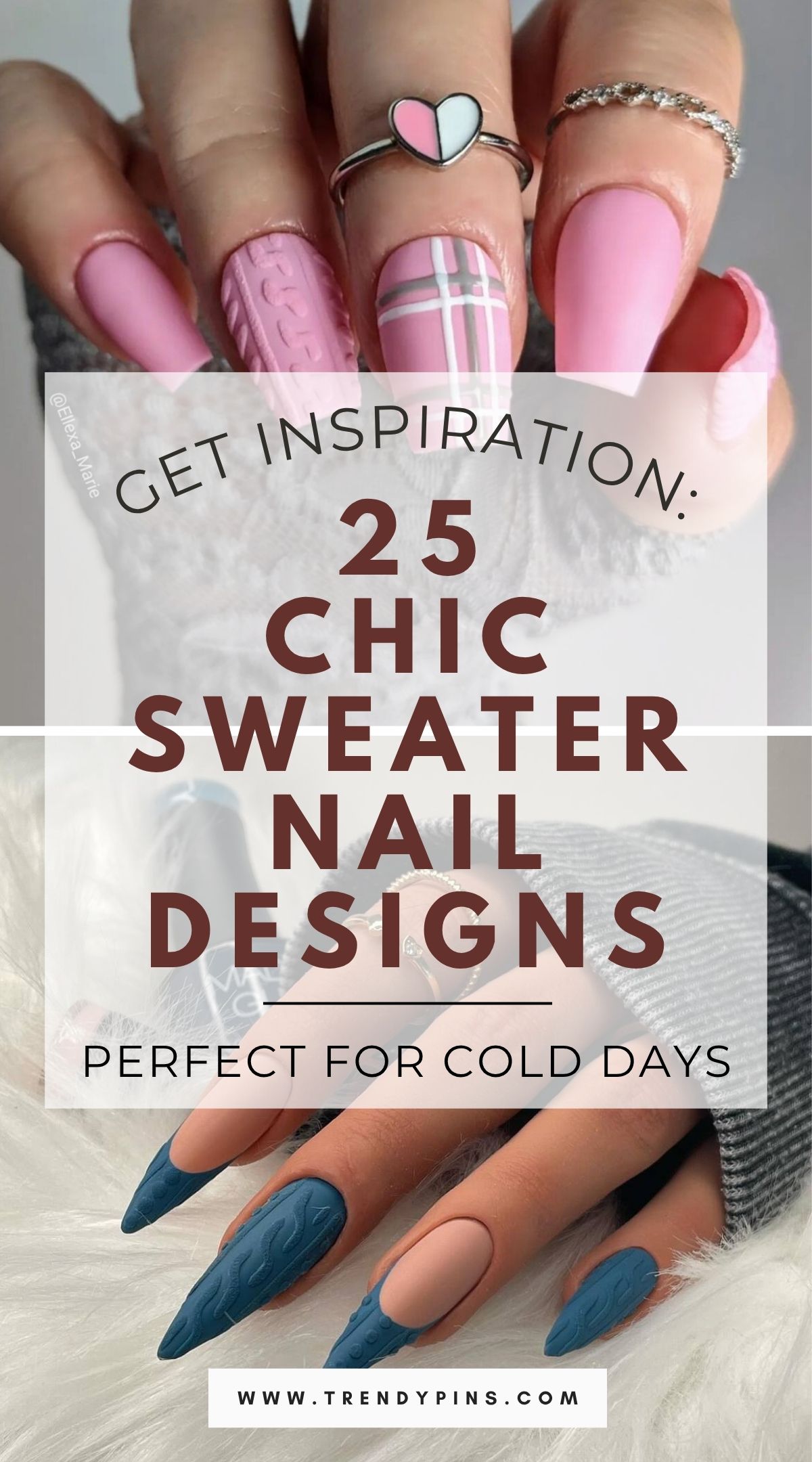25 Cozy Sweater Inspired Nail Art Designs Perfect For Winter 2025 5