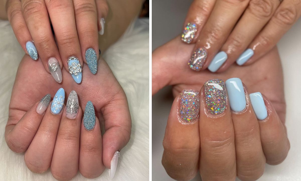 28 Stunning Winter Nail Ideas With Icy Blue And Silver For A Frosty Look