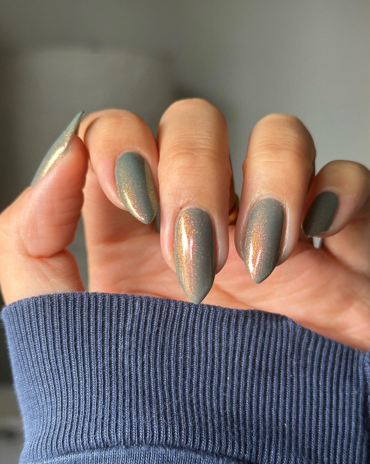 24. Smoky Olive with Golden Glow