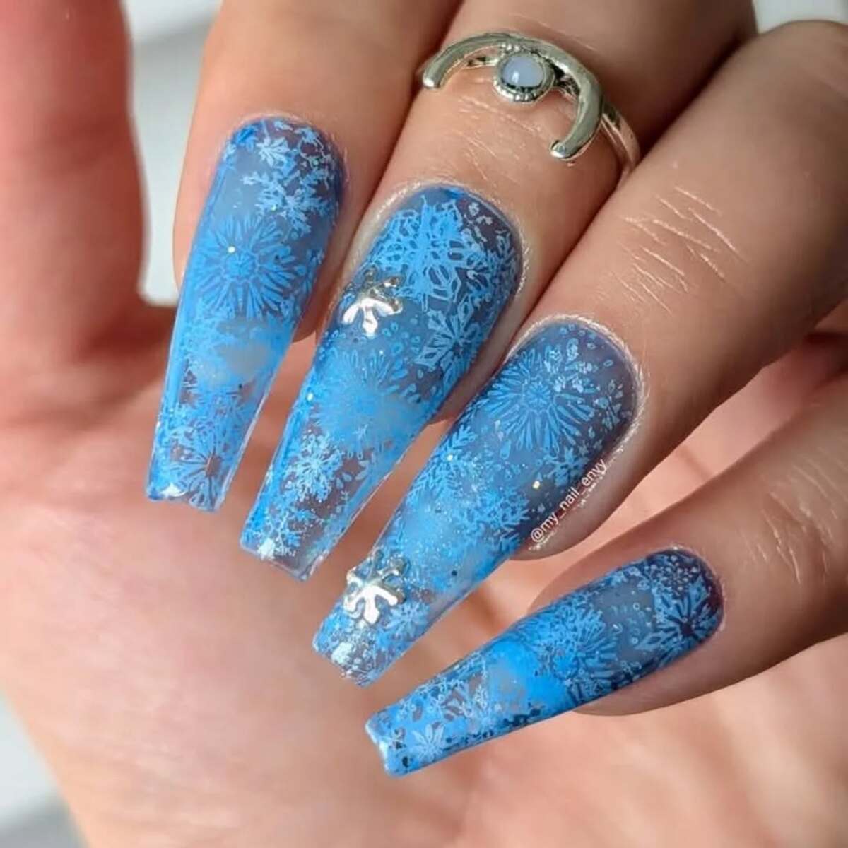 1. Frosty Blue Elegance