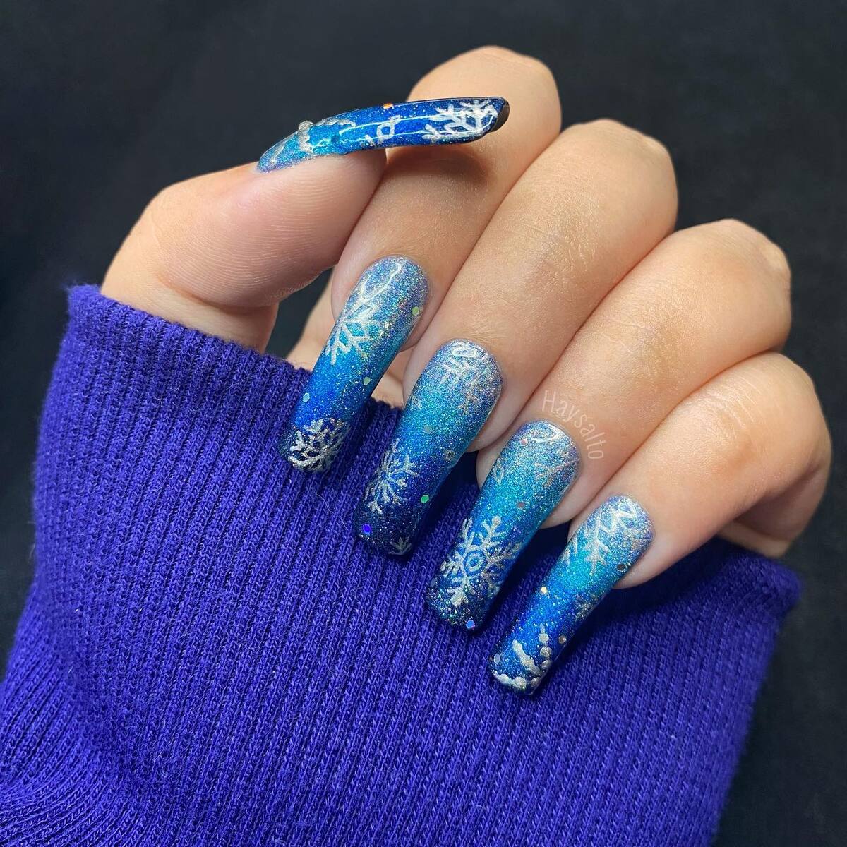 18. Frozen Blue Ombre Magic